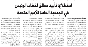 نتائج استطلاع الرأي حول خطاب السيد الرئيس محمود عباس